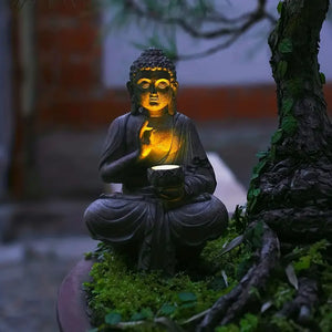 Buddha Statue With Solar Lights